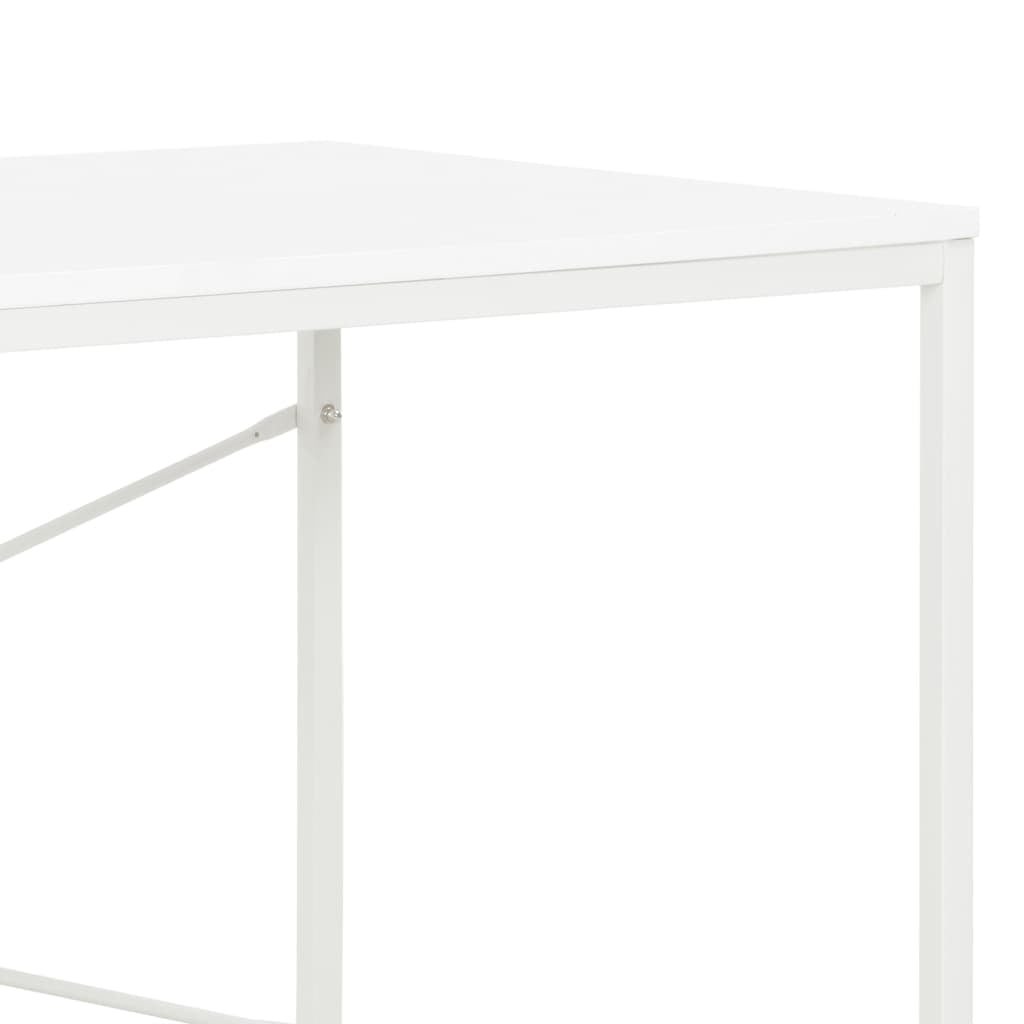 Lowestbest Computer Desk, Modern Writing Desk, PC Workstation for Home Office, White Lowestbest Computer Desk, Modern Writing Desk, PC Workstation for Home Office, White