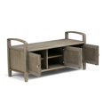 Brooklyn + Max Lexington Solid Wood Entryway Storage Bench