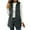 Gray, variant on Uaswgudfs ​Women's Plush Quilted Winter Vest - Mid Thigh Insulated Open Front Cold Weather Outerwear​