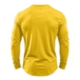 thumbnail image 5 of Fabrcox Long Sleeve Shirts for Men Crew Neck Undershirts Men Casual Lightweight Workout Big and Tall T Shirts for Men with Chest Pocket Yellow S, 5 of 8
