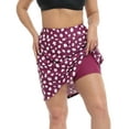 thumbnail image 2 of HDE Womens Plus Size Skort Skirt with Bike Shorts Active Golf Swim Skirt Pockets Burgundy Daisy 20 Plus, 2 of 6