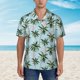 thumbnail image 2 of Fotbe Flamingos And Palms Camisa Hawaiana para Hombre Unisex – Camisa Casual de Verano con Botones de Manga Corta de Algodón y Lino,Medium, 2 of 7