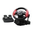 thumbnail image 1 of Volante de carreras para juegos, volante de carreras con pedales de piso Función de automático Volante de carreras con cable, volante de CUTICAT Rueda de carreras para juegos, 1 of 8