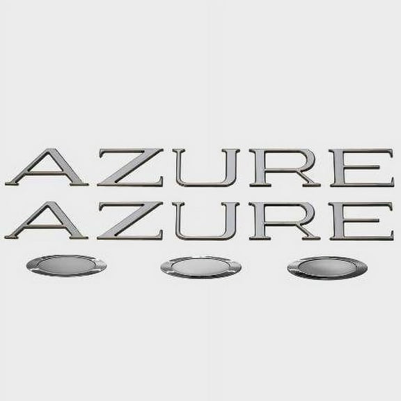Cruisers Boat Raised Decals V2656300 | Azure 24 Inch Silver (Set of 5)