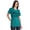 Heather Teal Green, variant on Inkmeso Kiss Me I'm Vaccinated Funny Pro Vaccine Crew Neck T-shirt For Women's-W2