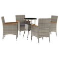 thumbnail image 1 of vidaXL Patio Bistro Set with Cushions Outdoor Wicker Furniture Poly Rattan, 1 of 6