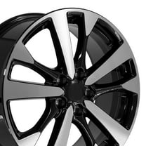 OE Wheels NS30 18 Inch Rim Fits Altima Style 5x114.3 18x7.5 Gloss Black Machined - Hollander 62720 (1)