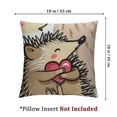 thumbnail image 4 of nygtbtfer Cartoon Couple Hedgehog Pillowcases Cute Animal Love Family Art Design Pillow Case Decorative Throw Pillow Cover for Home Sofa Office White, 4 of 7