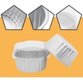 thumbnail image 4 of 100Pcs Aluminum Cups with Lids,5oz Disposable Ramekin Baking Cups Muffin Liners Mini Pie Pans Foil Cupcake Containers for Christmas Party Wedding,Silver, 4 of 4