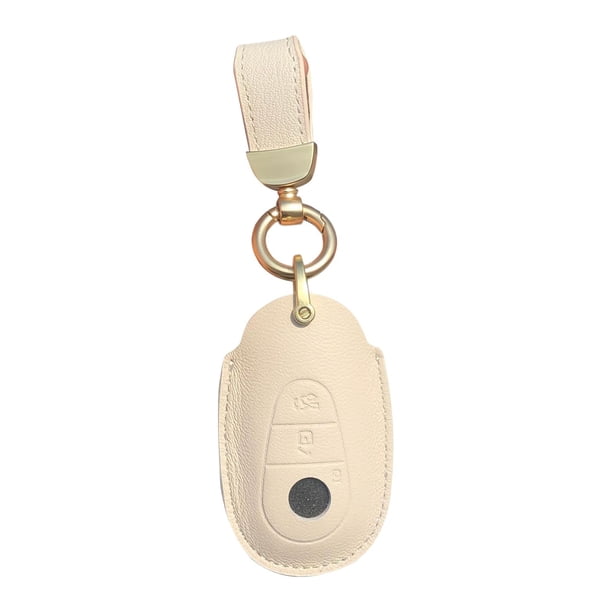 Funda para llave de coche, hecha a mano, llavero protector para C200L 2023 (sin flores) Sin partes de flores