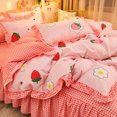 thumbnail image 2 of Dreaming Strawberry Kawaii Bedding Set With Bed Sheet, 2 of 4