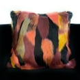 thumbnail image 2 of Plutus 24" x 24" Exotic Parrot Animal Faux Fur Luxury Throw Pillow in Burgandy, 2 of 3