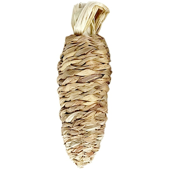 Rabbit Chew Toy Woven Bite Proof Carrot Shape Bunny Grass Toy Rabbit Molar Toy