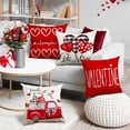 thumbnail image 2 of Valentine''s Day Throw Pillow Covers 18x18 Set of 4 Red Valentines Day Truck Pillow Covers Gnome Loads of Love Farmhouse Cushion Covers Wedding Anniversary Pillow Cases for Home Decor, 2 of 6