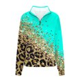 thumbnail image 3 of 2023 Chandail en Molleton Mode pour Femmes 50 % de Réduction Liquidation Chandails en Molleton Décontractés Sans Capuche Mode Manches Longues Imprimé Demi-Zip Col à Capuche Blouse, 3 of 4