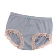 thumbnail image 2 of Leesechin Womens Underwear Control Briefs Panties with Bow Lace Trim Waist Seamless Panties F of Today, 2 of 4