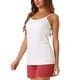thumbnail image 4 of Camisetas de tirantes ajustables para mujer INSPIRE CHIC con sujetador incorporado, corte slim, escote redondo, 2XL, blancas, 4 of 6