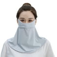 thumbnail image 2 of Only Moment Grey Summer UV Protection Cooling Neck Gaiter Face nylon with Neck Coverage UPF 50+ Face Shield Breathable Design for Summer Outdoor Activities One Size, 2 of 5