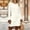 White, variant on Ygbgbb Women’s Fashion Fringe Hem Long Sleeve Dresses Cozy Solid Crew Neck Knit Dresses Casual Nightclub Party Mini Dress Coffee XL