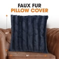 thumbnail image 3 of Cheer Collection Faux Fur Throw Pillow Cover, 3 of 5