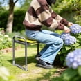 thumbnail image 2 of Folding Garden Stool and Kneeler, Heavy Duty Garden Kneeler and Seat, Kneeling Device for Gardening, Gardeners and Seniors (Grey), 2 of 5