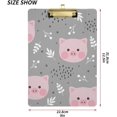 thumbnail image 3 of Coolnut Cute Pig Clipboard, Acrylic Standard A4 Letter Size Clip Board with Low Profile Clip for Office, Classroom, Doctor, Nurse and Teacher Gifts, 3 of 7