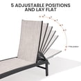 thumbnail image 7 of Crestlive Products Outdoor Chaise Lounge Chair, 5-Position Adjustable Patio Recliner, Outdoor Lounge Furniture Perfect for Patio, Beach, Yard, Pool, Beige, 7 of 7