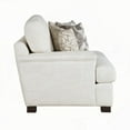 thumbnail image 3 of Modern Cream Chenille Fabric Sofa, 91"x43"x38"H, Solid Wood, Living Room Furniture, 3 of 11