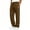 Brown, variant on Men's Casual Straight-Leg Sweatpants Elastic High Waist Drawstring Casual Trousers with Side Slits Stylish Trendy Solid-Color Trousers Featuring a Leather Patch Green XXL