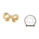 thumbnail image 5 of Tirador De Latón Con Forma De Lazo Para Cajones De Cocina Y Armarios, Con Soporte De Madera. Organizador Decorativo Para El Hogar. Estante Antiguo Para Armarios De Baño Y Oficina., 5 of 8