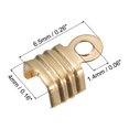 thumbnail image 2 of 200Pack Fold Over Cord Ends, 3.5x6.5mm Terminators Crimp End Tips for Leather Ribbon, Champagne, 2 of 7