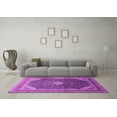 thumbnail image 3 of Ahgly Company Indoor Square Medallion Purple Traditional Area Rugs, 6' Square, 3 of 4