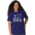 thumbnail image 3 of I Love Fishing Hook Heart Cute Cool Women's Plus Size Graphic Tee Brisco Brands 2X, 3 of 5