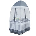 4 in 1 Portable Baby Playpen Crib Cradle with Extended Canopy, Baby