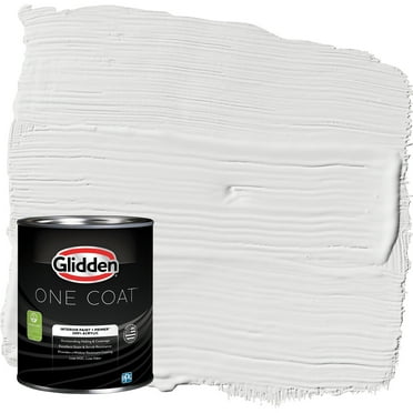 Glidden One Coat Interior Paint and Primer, Aria / White, 1 Quart, Semi-Gloss