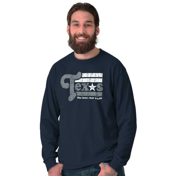 Texas Cool Vintage Retro TX Souvenir Long Sleeve TShirt Men Women Brisco Brands S
