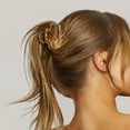 thumbnail image 6 of Kitsch Metal Open Shape Puffy Claw Clip 1 Piece, All Hair Types, Gold Color, 6 of 8
