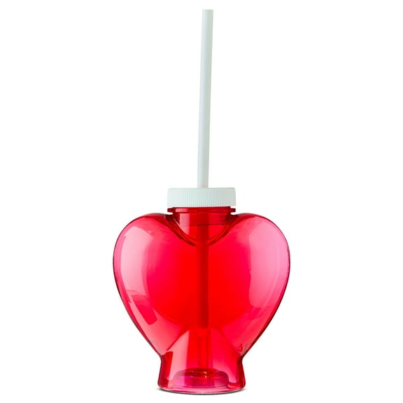 Light-Up Plastic Heart Cup, Red, 11.5 fl oz, Valentine's Day by Way To Celebrate