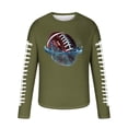thumbnail image 4 of Raeneomay Long Sleeve Shirts for Men Fashion Men's Printed Round Neck Casual T-Shirt Long Sleeve Top Shirt, 4 of 5