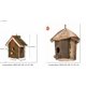 thumbnail image 3 of Refugio para pájaros colgante de madera natural hecho a mano con forma de colibrí, decoración para jardín, patio y exterior, estilo villa, para pájaros (1), 3 of 8