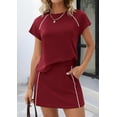 thumbnail image 3 of PRETTYGARDEN Women's Summer 2 Piece Skirt Sets Short Sleeve Shirts Tops Skorts Matching Workout Clothes Travel Outfits, 3 of 7