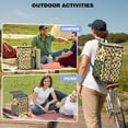thumbnail image 4 of Travel Cooler Bag - Black and White CheckeSunflower Camping Beer Cooler Backpack with Bottle Opener- Waterproof Insulated Picnic Backpacks - Cooler Bag for Beach, 4 of 6
