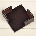 thumbnail image 1 of Leather Pub Drink Coasters Square Saucer For Coffee Cup, Cup Mats Coaster Set Of 6 With Saucer Stand, 1 of 2
