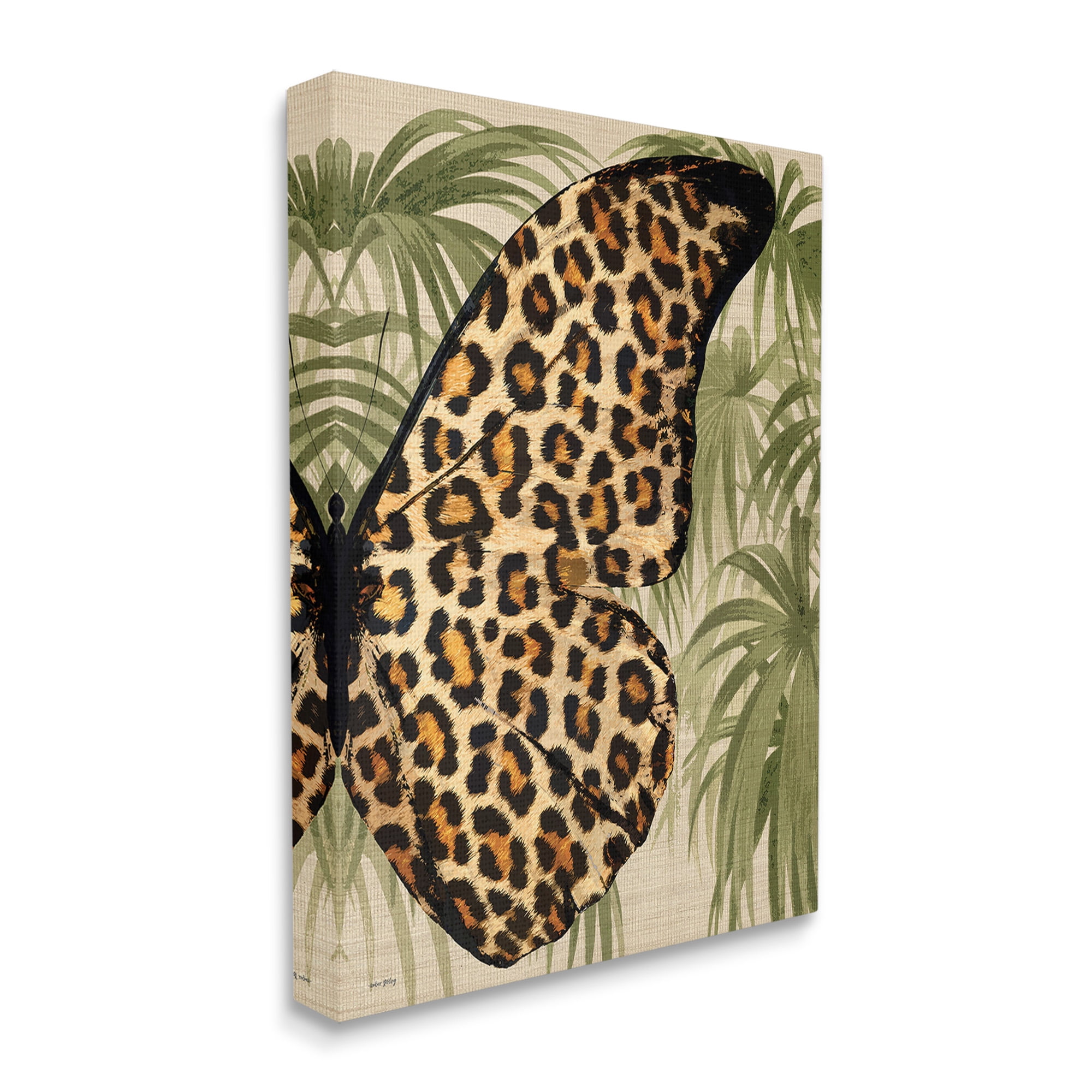 Stupell Industries Butterfly Wing with Pattern Animals & Insects Painting Gallery Wrapped Canvas Art Print Wall Art, 16 x 20