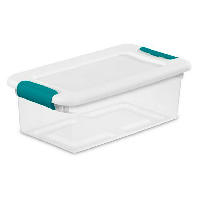 Bringer 6-Pack 12 L Plastic Storage Box, Clear Latch Storage Box