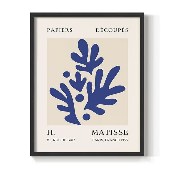Matisse CLVIII Framed Print in Black Solid Wood 8 x 10 Framed Print