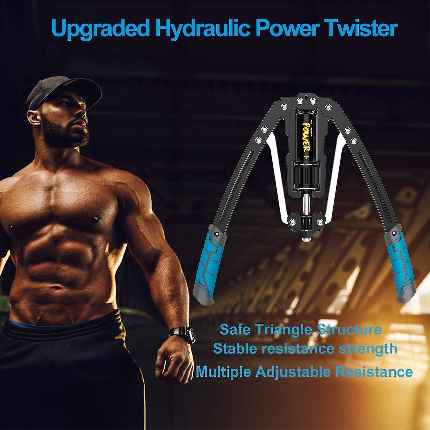 Lishi Hydraulic Arm Exerciser Adjustable Power Twister for Home Fitness 22 440lbs Resistance Chest Expander for Men and Women Walmart
