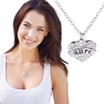 thumbnail image 4 of Carta Miembros de la familia Collar de corazón de diamante completo Accesorios de moda para mujer Wmkox8yi  sjalhkljlk1118, 4 of 5