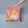 thumbnail image 2 of Carolines Treasures BB9807PW1414 Sheltie Love Fabric Decorative Pillow  14Hx14W multicolor, 2 of 4