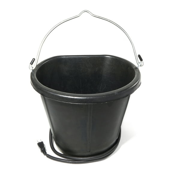 Farm Innovators 18 Quart 90 Watt Rubber Flat Back Heated Bucket with Thermostat